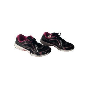 Ryka Womens Sky Walk Low Top Lace Up Running Sneaker Black Pink